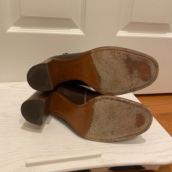 Chloe leather boots size 37, color brown, Authentic - Picture 9 of 11
